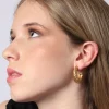 Pendientes Semi Aro disponible en acero y acero dorado