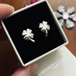 Pendientes Tréboles De Plata De Ley