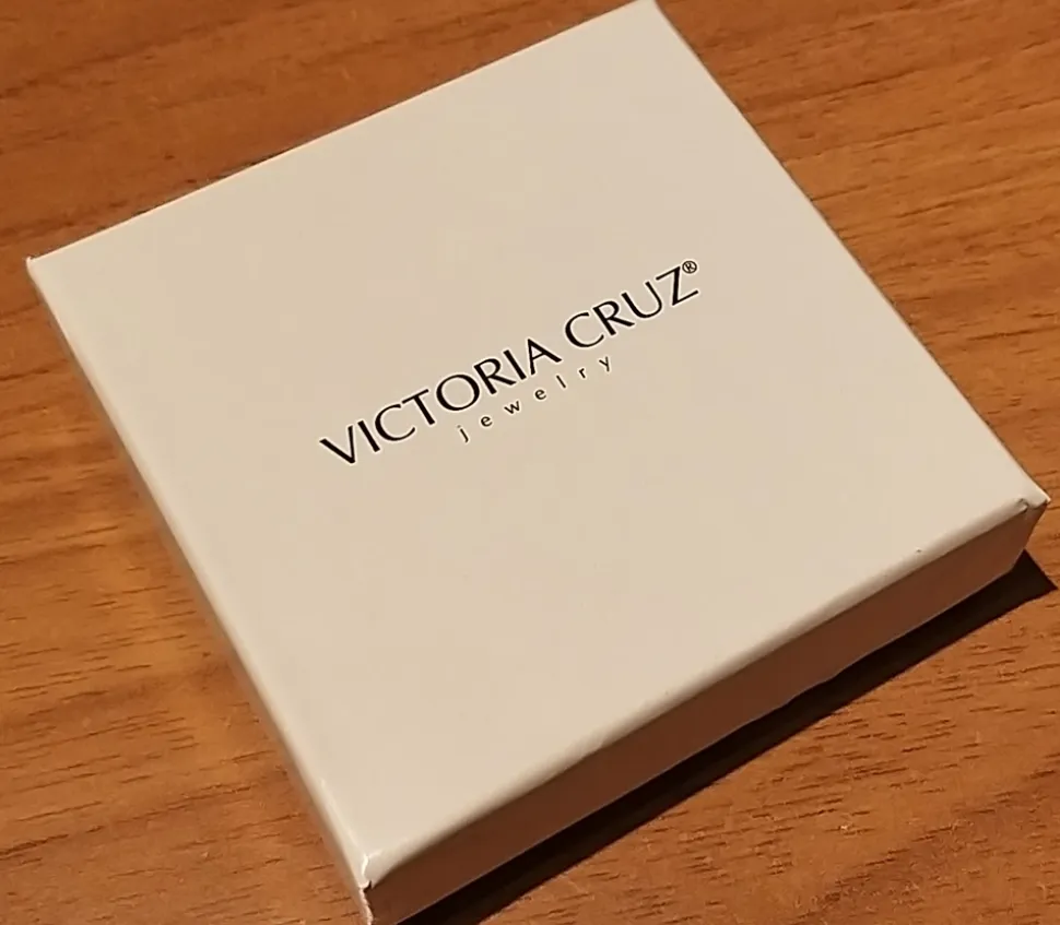 Pendientes Victoria Cruz Doble Aro De Plata Y Cristal Swarovski
