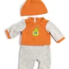 Outlet Miniland Pijama invierno naranja (38 cm)