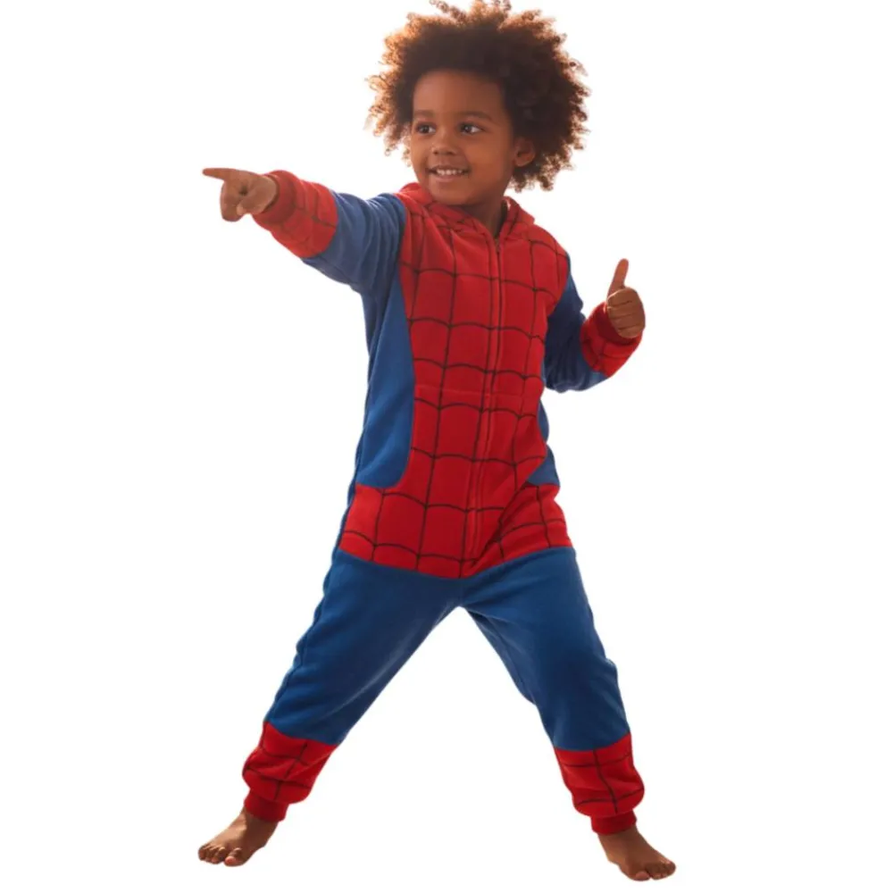New Kebedo Moda Pijama Mono Enterizo de Superhéroe Araña Infantil