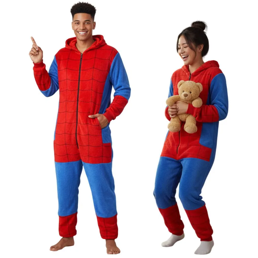 Best Kebedo Moda Pijama Mono Enterizo de Superhéroe Araña Adulto