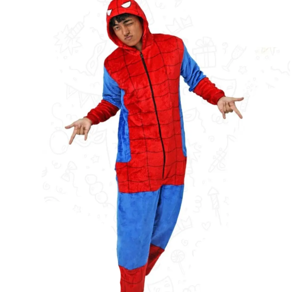 Best Kebedo Moda Pijama Mono Enterizo de Superhéroe Araña Adulto