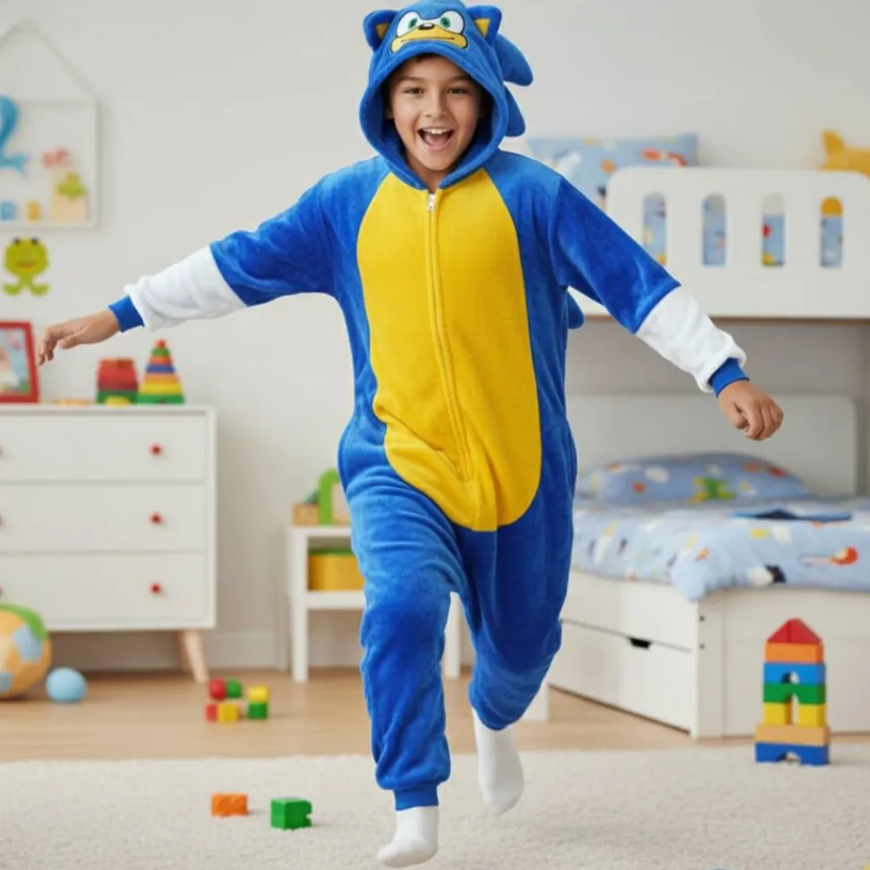 Pijama Mono Enterizo El Erizo Veloz Infantil