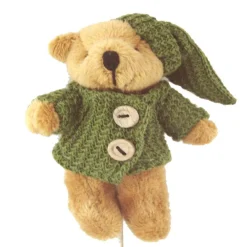 Sale Working House Pincho Paño Peluche Osito Oso Abrigo gorro verde