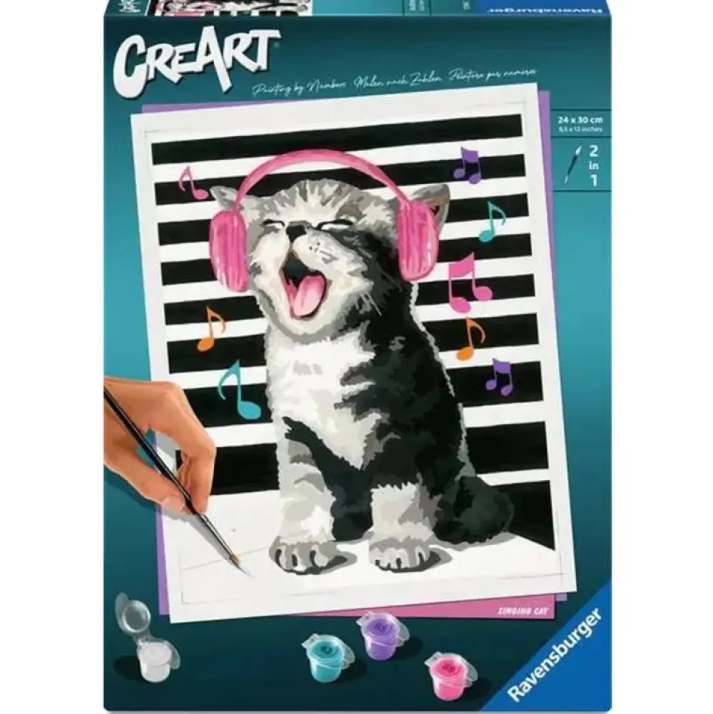 Clearance Ravensburger Pintar por números El Gato cantante CreArt Serie C -