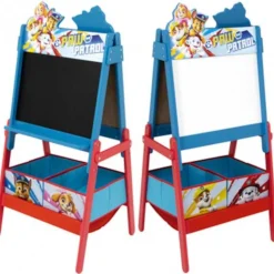 Pizarra Infantil Caballete Doble almacenaje Patrulla Canina