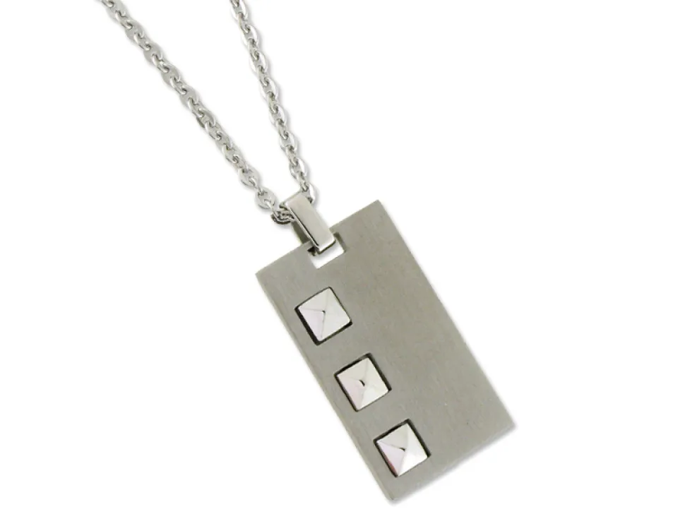 Placa De Acero Inox Con Cadena De Acero