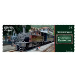 Pliego Premium Sello Tren de vapor de Euskotren | Serie Trenes históricos