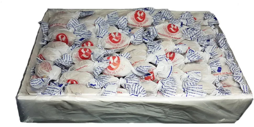Polvorón de almendra papel seda, bolsa de 5 Kg