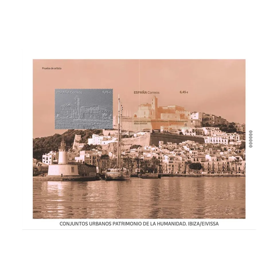 Prueba filatélica Ibiza / Eivissa | Conjuntos Urbanos Patrimonio de la Humanidad