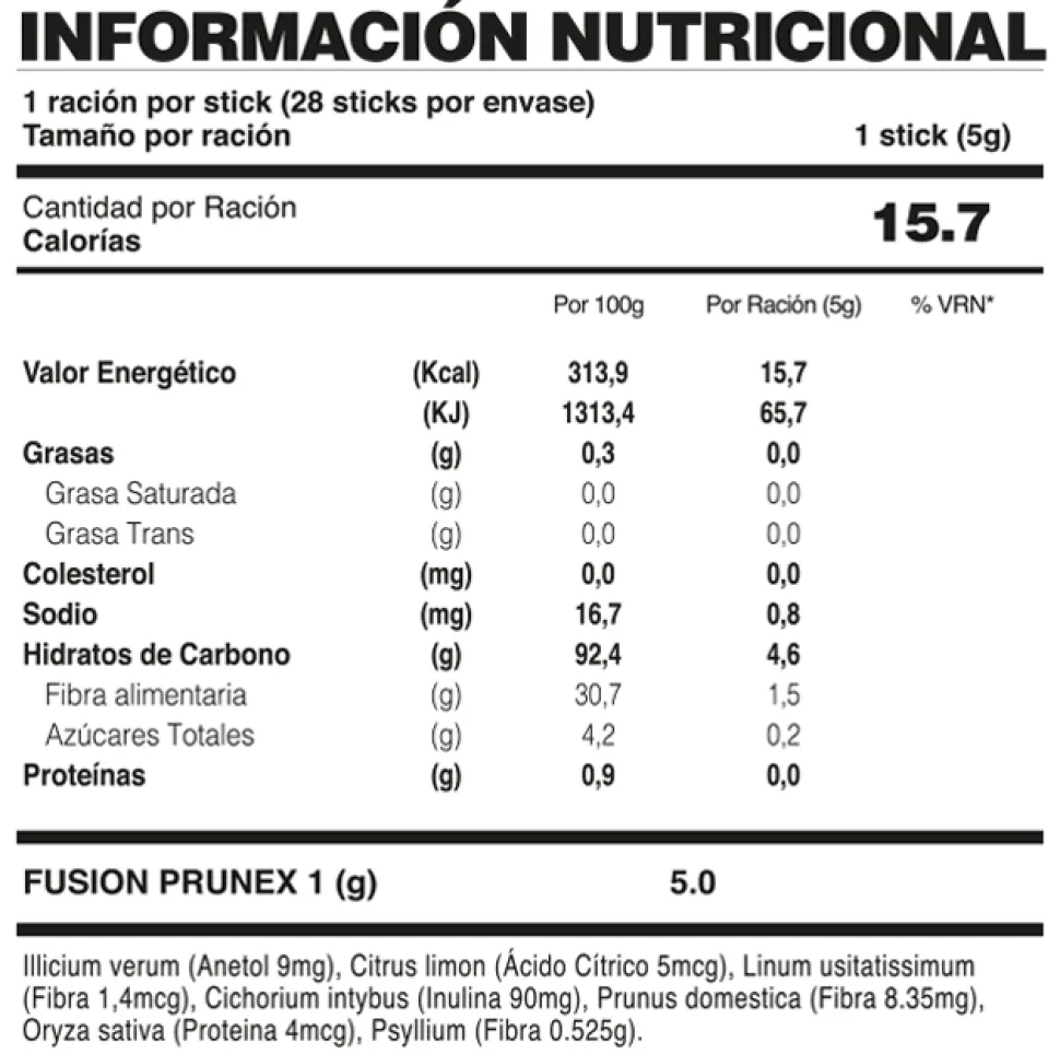 Prunex 1 - Té herbal detox sabor guindón