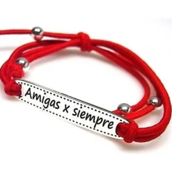 Hot Pulsera Amigas X Siempre Plata Y Elástica
