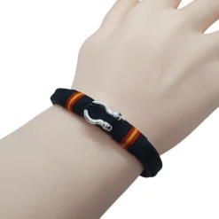 Sale PCMaes Pulsera Azul Cuerda Náutica biothane con grillete