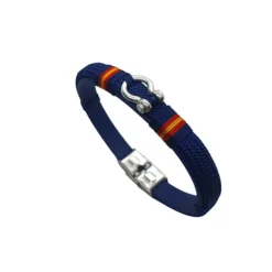 Sale PCMaes Pulsera Azul Cuerda Náutica biothane con grillete