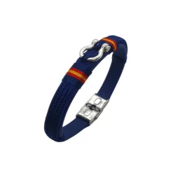 Sale PCMaes Pulsera Azul Cuerda Náutica biothane con grillete