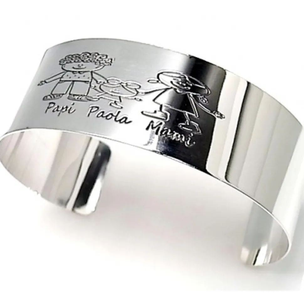Pulsera Con Nombres Personalizada De Plata De Ley