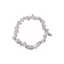 Sale Creatulote Pulsera de cuarzo rosa con chips de minerales naturales