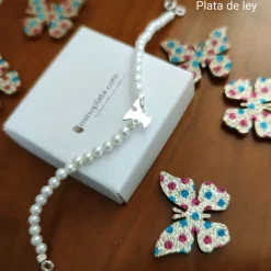 Discount Pulsera De Perlas Con Inicial De Plata