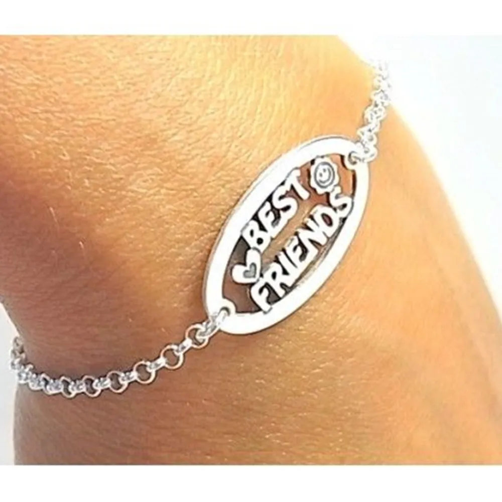 Best Pulsera De Plata Best Friends Ideal Para Regalo