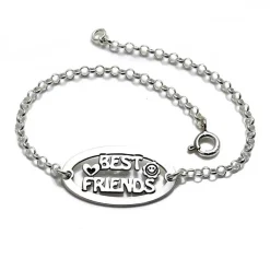 Best Pulsera De Plata Best Friends Ideal Para Regalo
