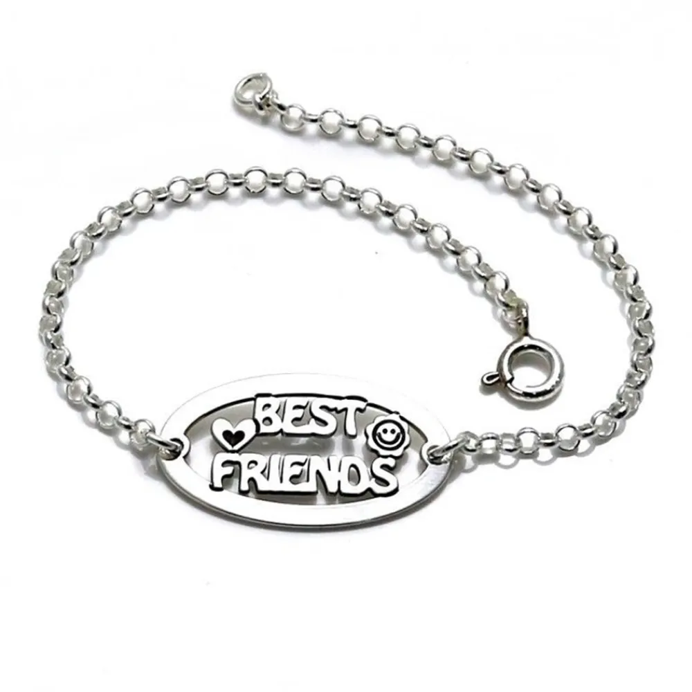 Best Pulsera De Plata Best Friends Ideal Para Regalo