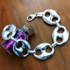 Online Pulsera De Plata De Ley Con Eslabón Calabrote Grande