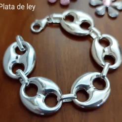 Online Pulsera De Plata De Ley Con Eslabón Calabrote Grande