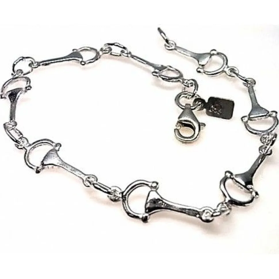 Pulsera De Plata De Ley Con Estribos Pequeños