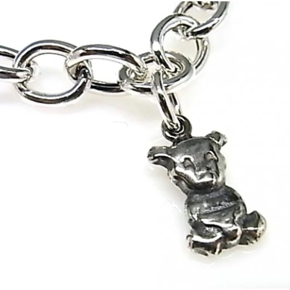 Pulsera De Plata Mamá Con Fetiches Colgantes