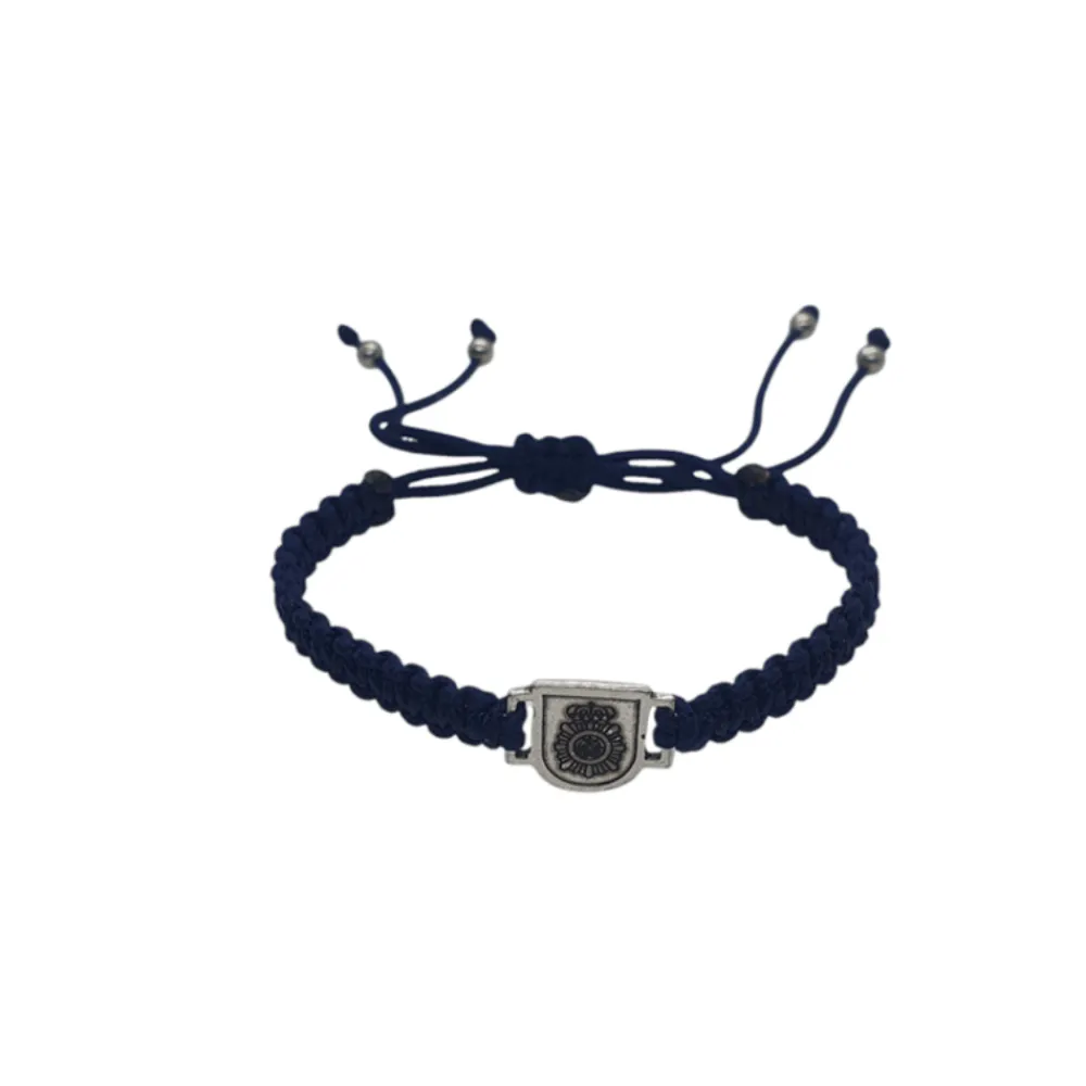 New PCMaes Pulsera en plata de ley con escudo grabado del CNP para mujer