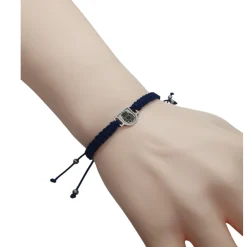 New PCMaes Pulsera en plata de ley con escudo grabado del CNP para mujer