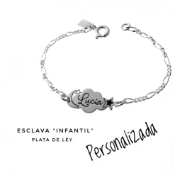 Online Pulsera Esclava Infantil Nube Personalizada De Plata De Ley