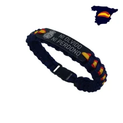 Pulsera España. Escudo del Cuerpo Nacional de Policía -Ni Olvido ni Perdono