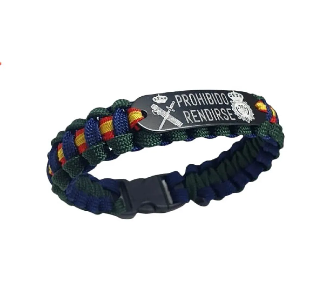 Clearance PCMaes Pulsera España. Escudos G. Civil y del CNP -Prohibido Rendirse