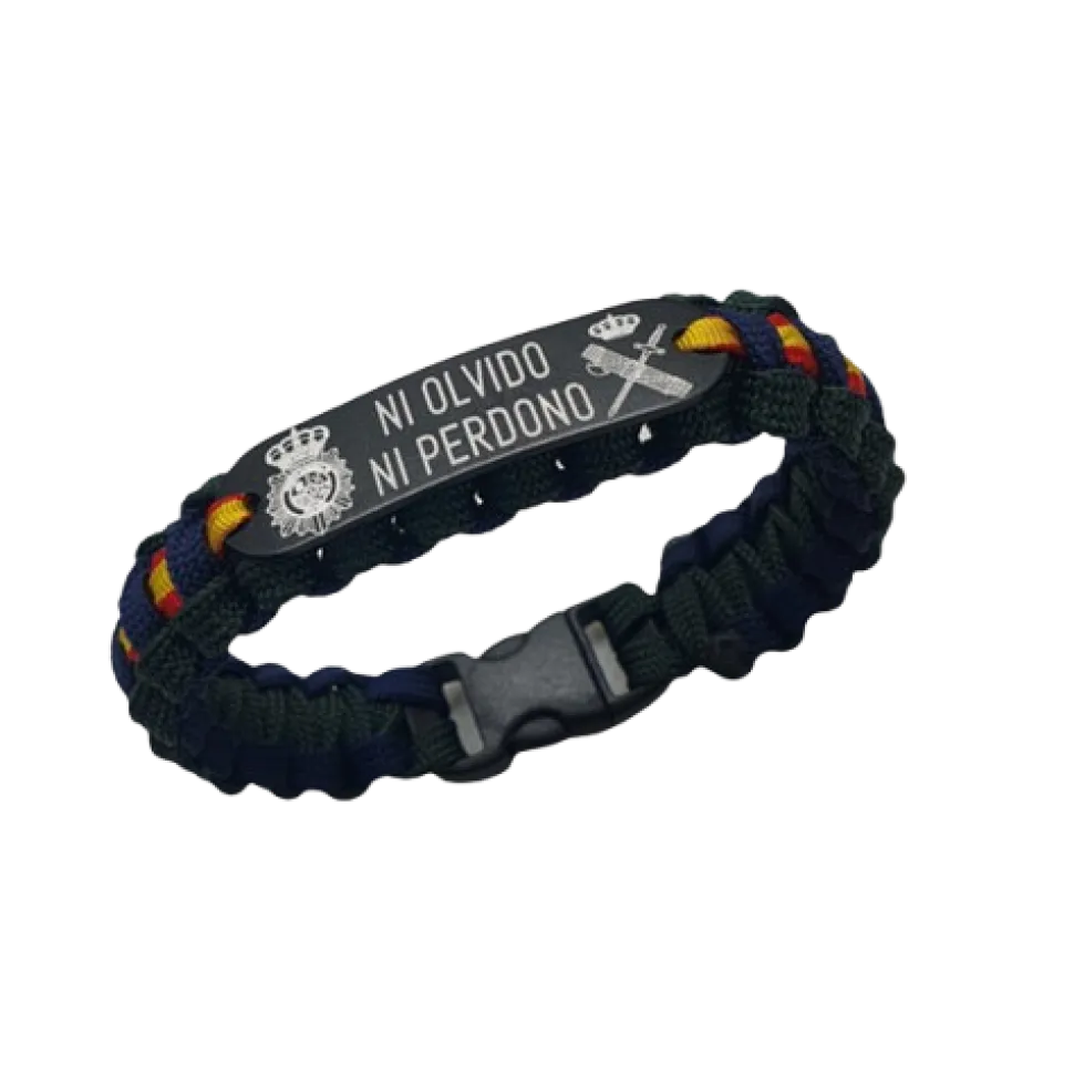 Pulsera España. Escudos G. Civil y del CNP - Ni Olvido ni Perdono
