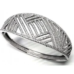Pulsera Fiesta De Plata Rodiada Con Circonitas Microengastadas