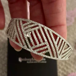 Pulsera Fiesta De Plata Rodiada Con Circonitas Microengastadas