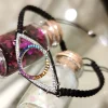 Pulsera Macramé Ojo De Plata Rodiada Y Circonitas