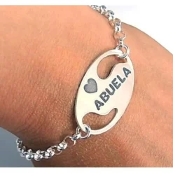 Pulsera Para Abuela En Plata De Ley