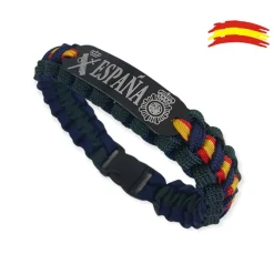 Pulsera Paracord, 2 escudos G. Civil y CNP España
