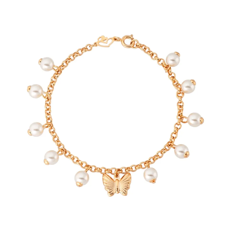 Pulsera Perlas y Mariposa