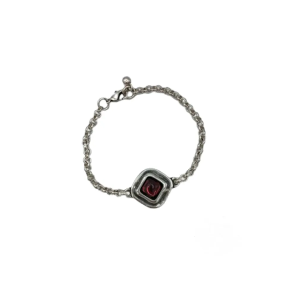 Pulsera plata I love Mom