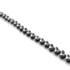 Pulsera Rolo De Acero Inoxidable Con Piel Negra