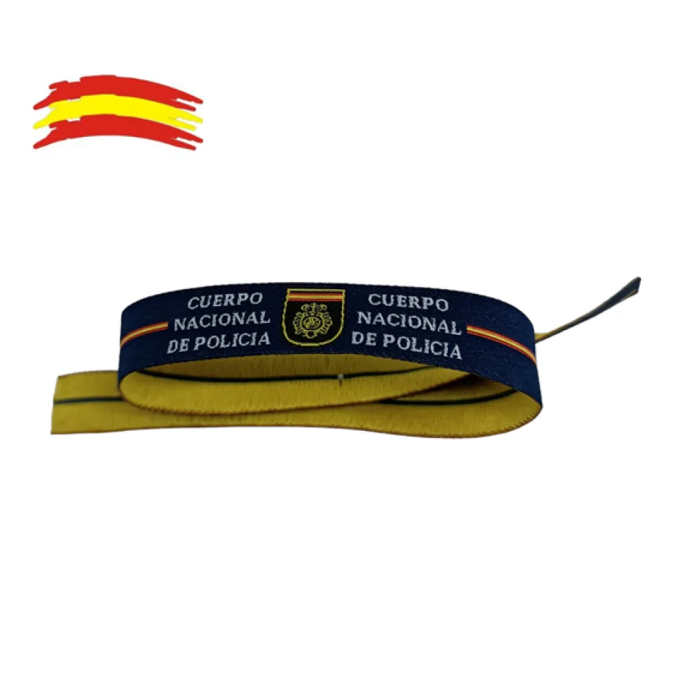Pulseras 10 unidades cinta bordada ajustable azul del CNP