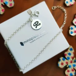 Pulsera Tobillera En Plata De Ley Con Indalo Colgante