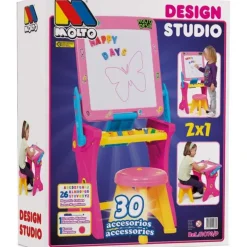 Sale Moltó Pupitre y Pizarra Infantil Magnético Rosa
