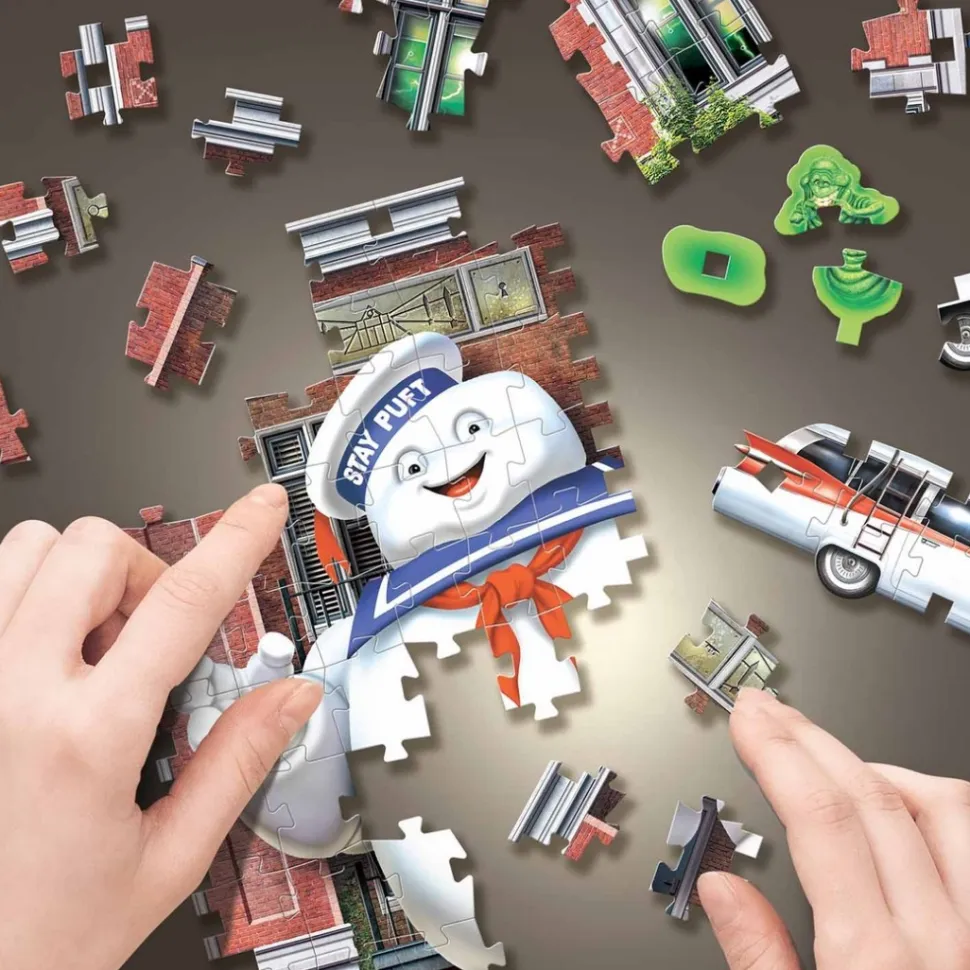 Puzle 3D Coche y Cuartel Cazafantasmas Ghostbusters 500pz