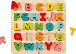New Hape Puzle encajable alfabeto mayúsculas multicolor