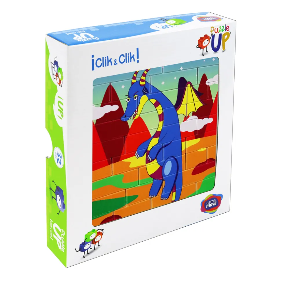 Puzle vertical Dragón azul - caja de 32 piezas